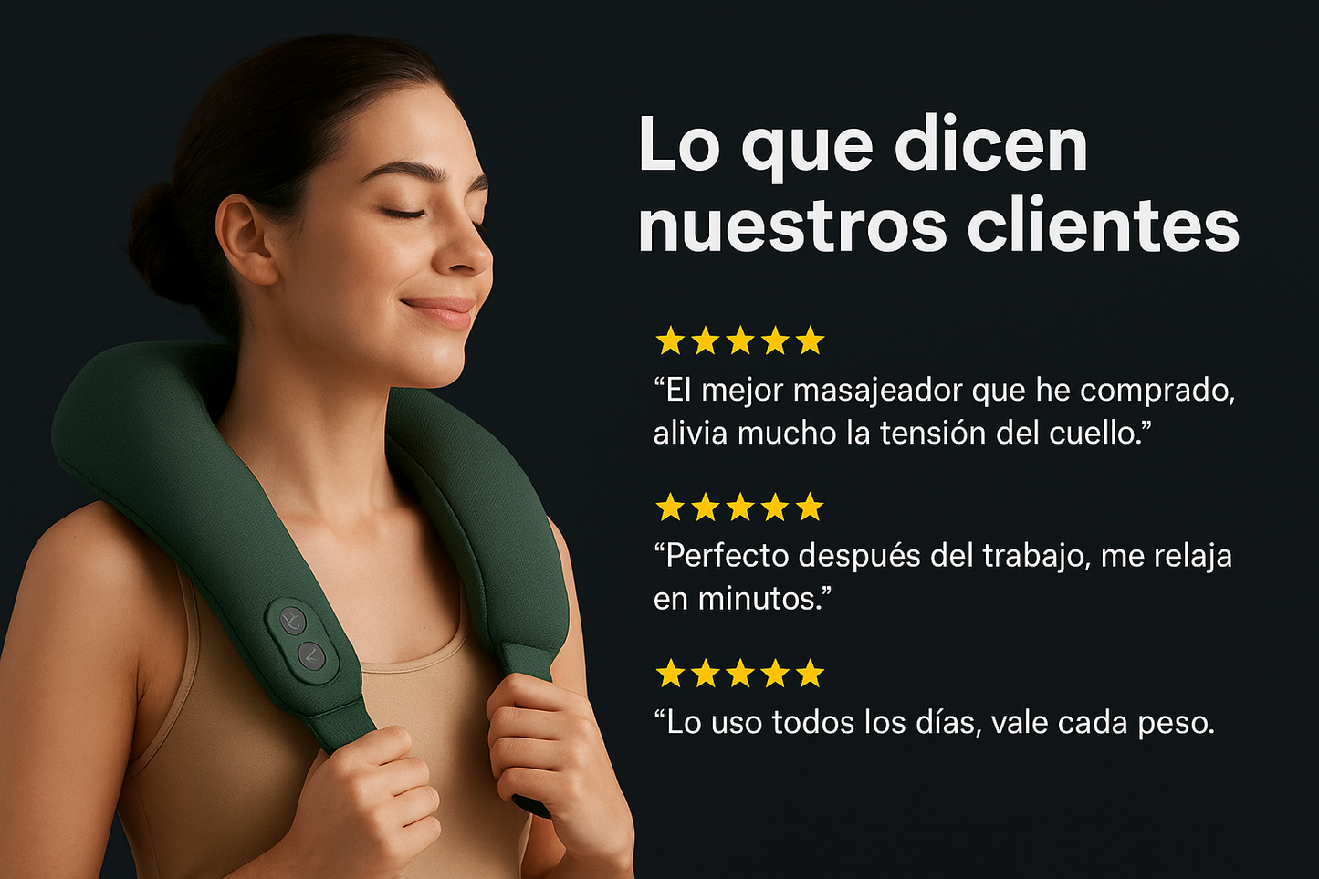 Nuevo masajeador de espalda y cuello con presión de dedos