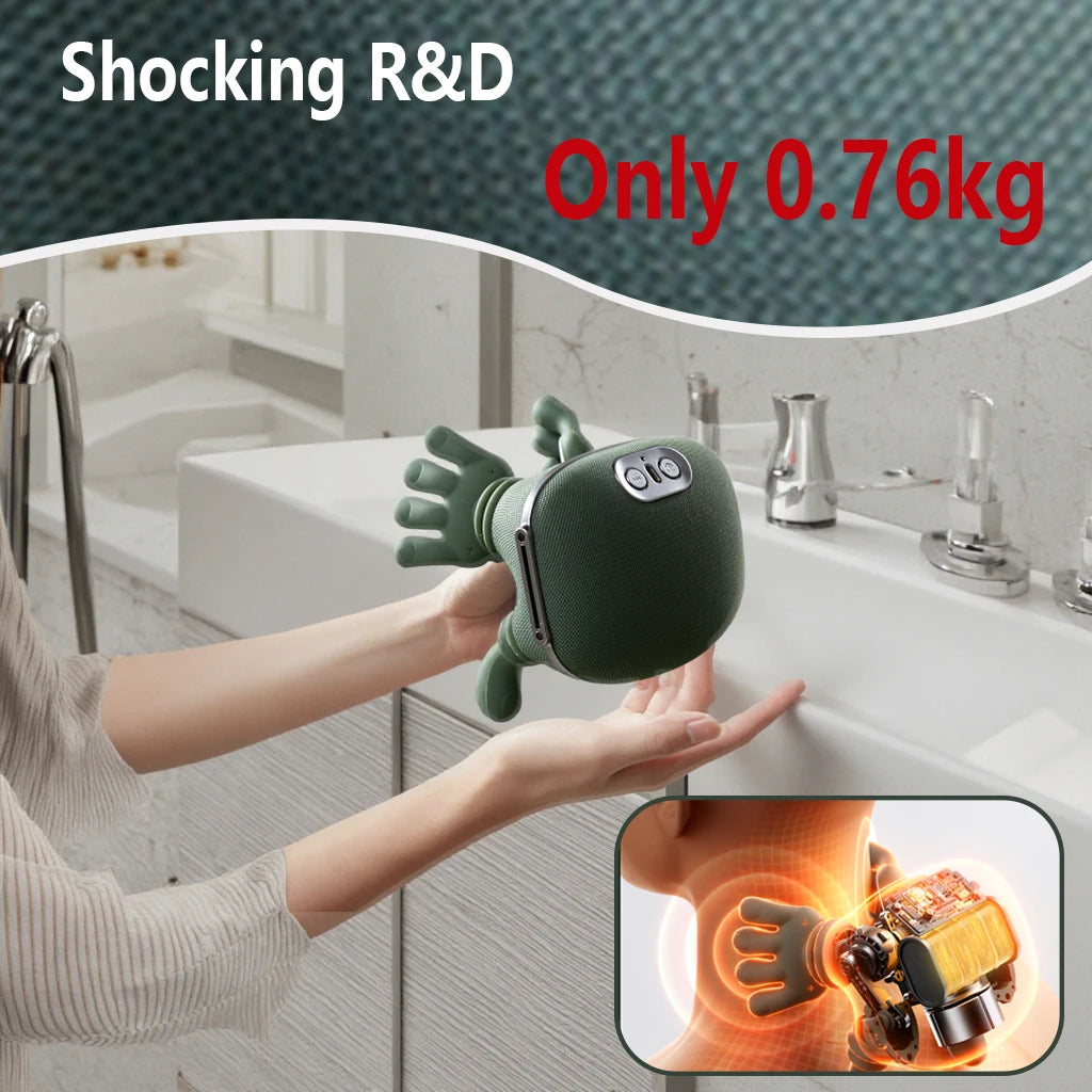 New finger pressure back and neck massager, deep tissue kneading, back massager with heat Acupoint kneading electric