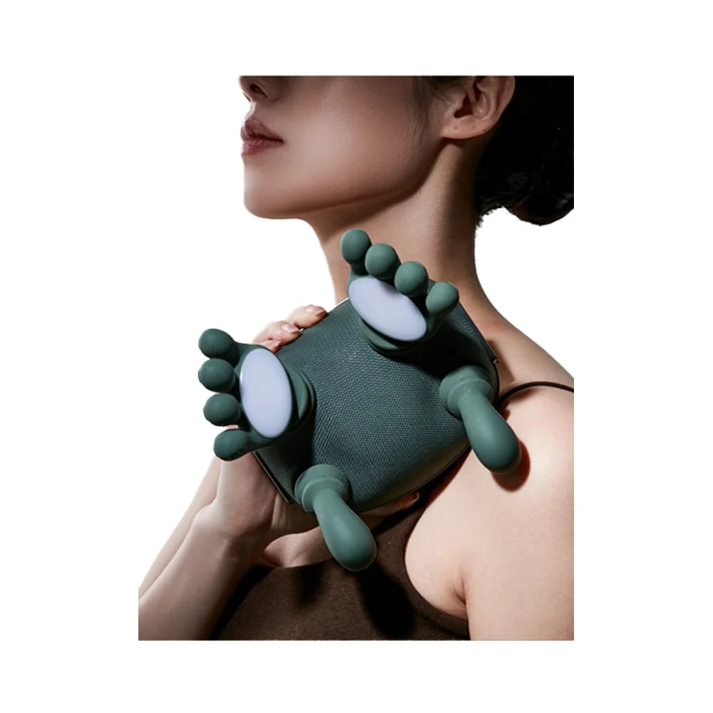 New finger pressure back and neck massager, deep tissue kneading, back massager with heat Acupoint kneading electric